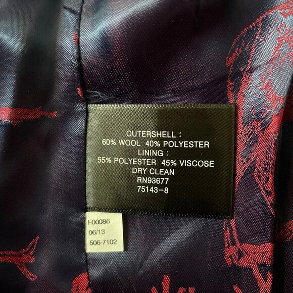 NEW Youth Baker by Ted Baker Navy wool blend Blazer/Jacket -Size 14 - Picture 7 of 14